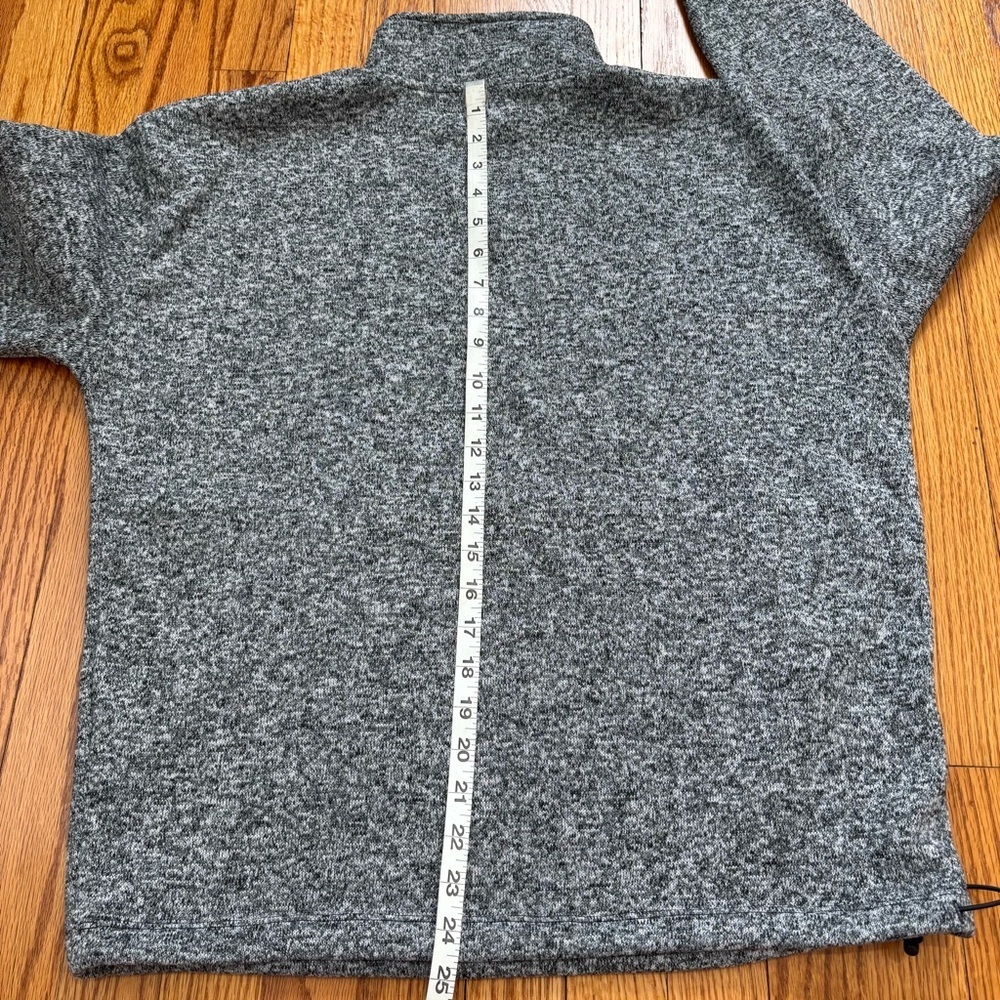 PINK Victoria's Secret oversize gray 1/3 Zip mock Neck slouchy knit sweatshirt S - Picture 14 of 16